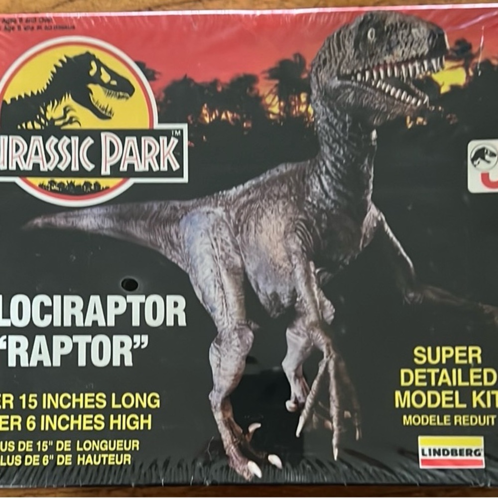 Original Packaging-Never Opened Lindbergh Velociraptor Model Kit -